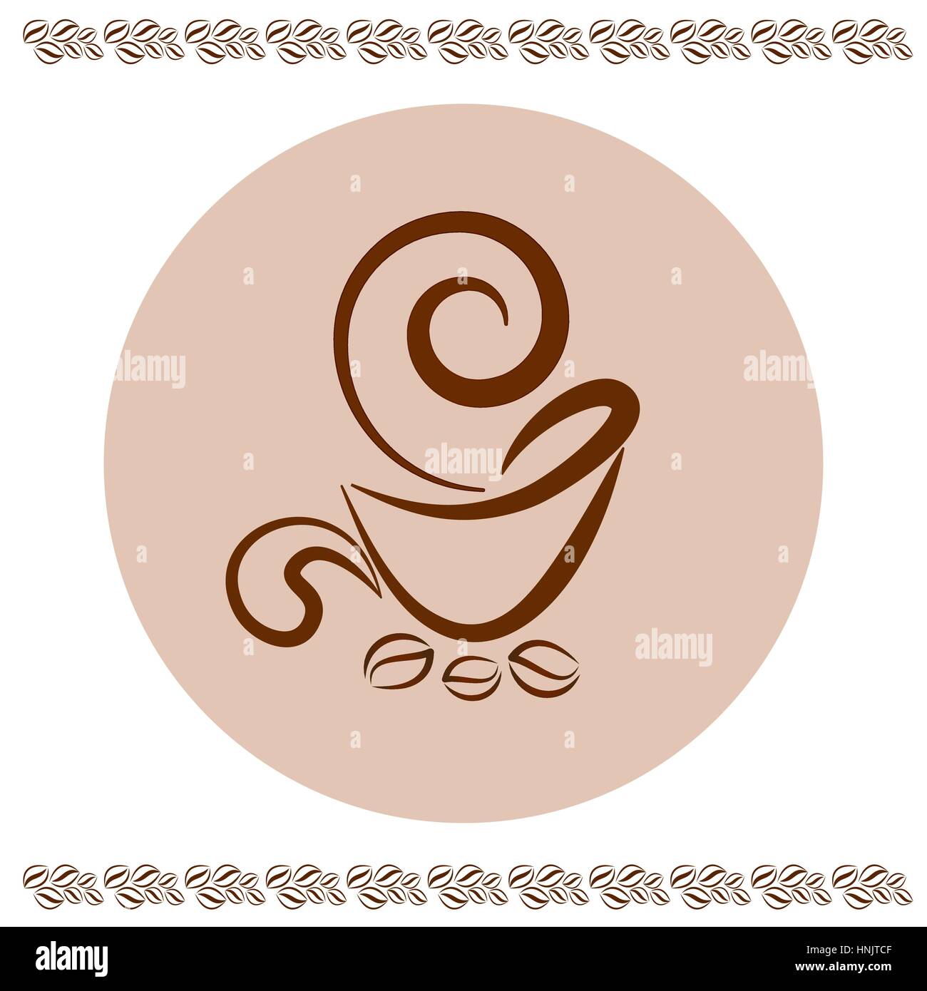 Hot coffee in cup Stock Vector Images - Alamy