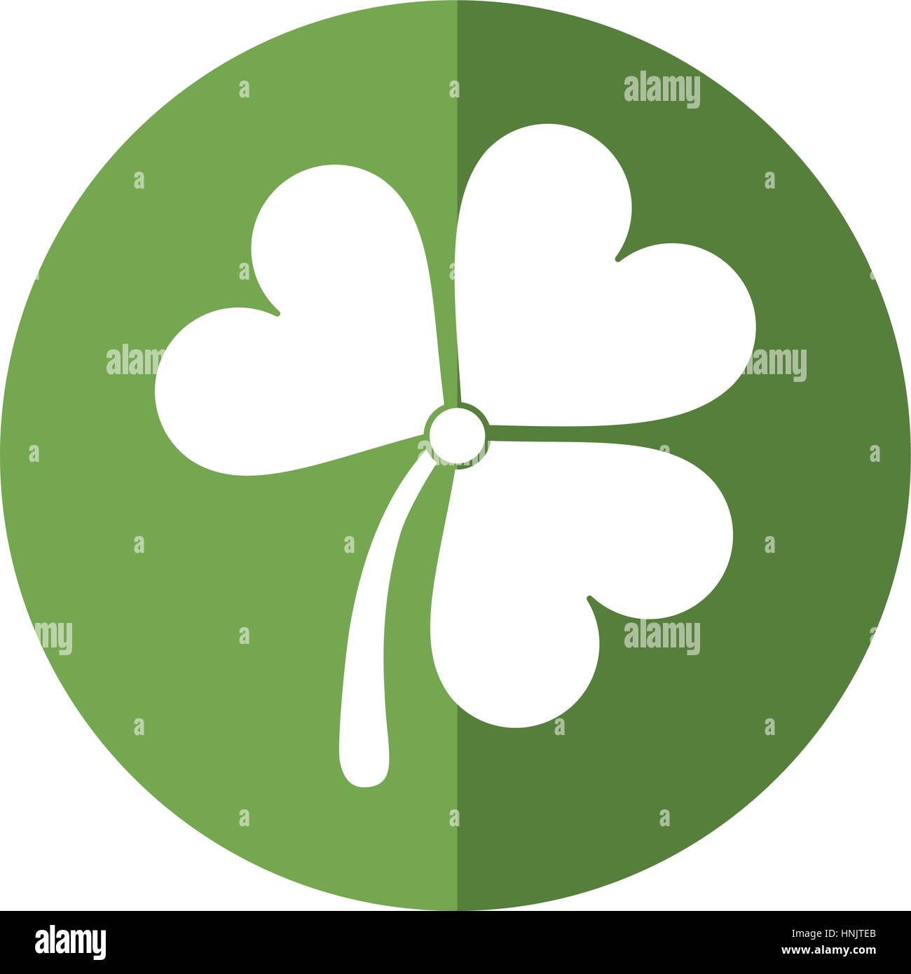 st patricks day clover lucky icon shadow vector illustration eps 10 ...
