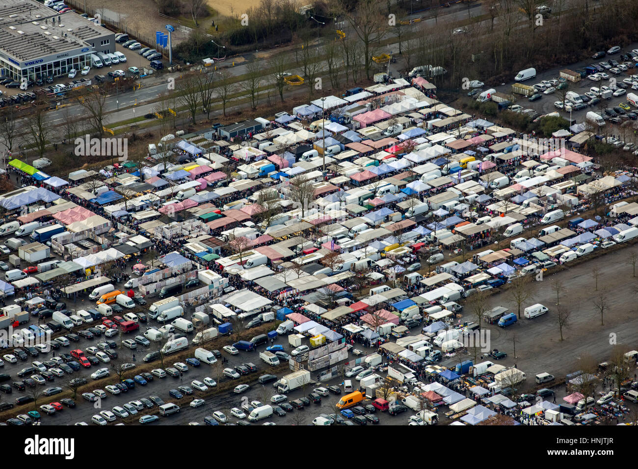 Flea Market at the Arena Auf Schalke, stalls, traders stalls