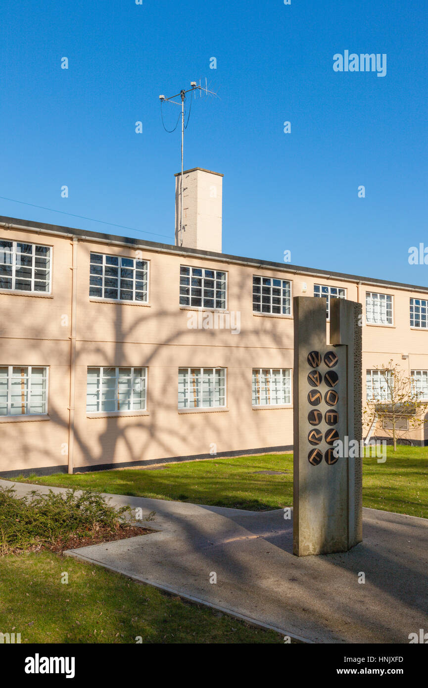 Bletchley Park Enigma codebreak buildings UK Stock Photo Alamy