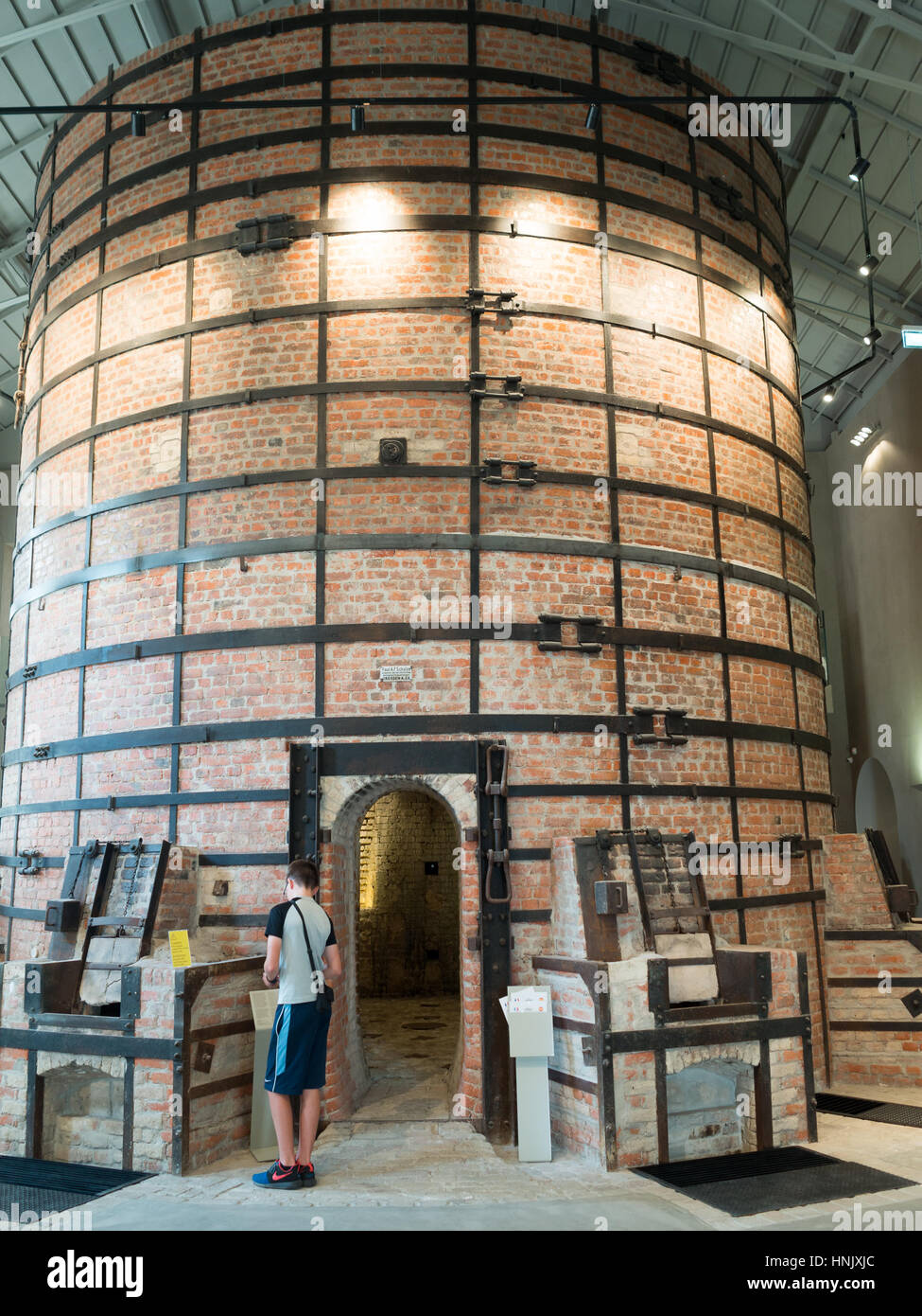 Industrial porcelain furnace in Vista Alegre Museum Stock Photo