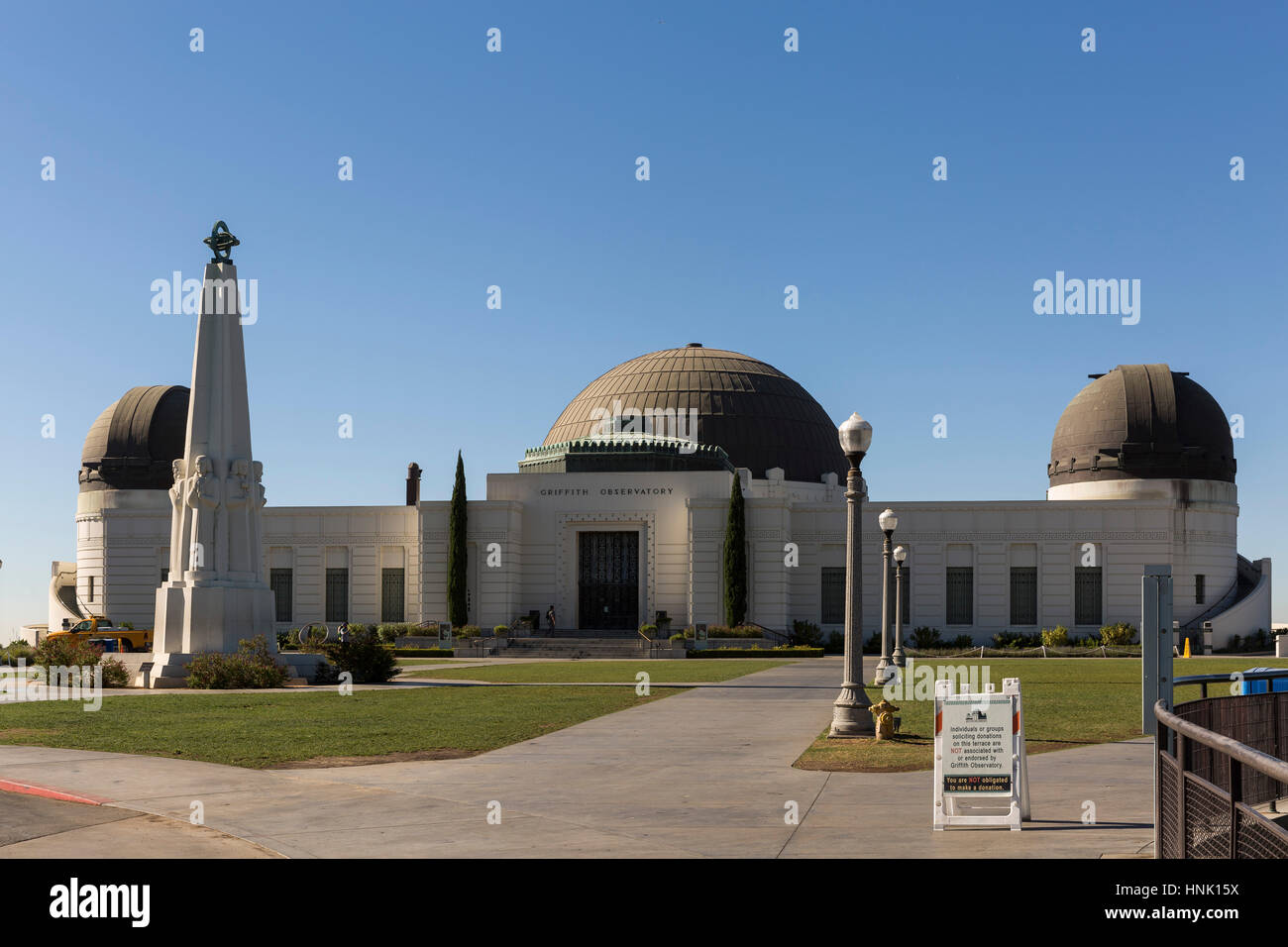 The Griffith Observatory. Aug, 2016. Los Angeles, California, U.S.A. Stock Photo
