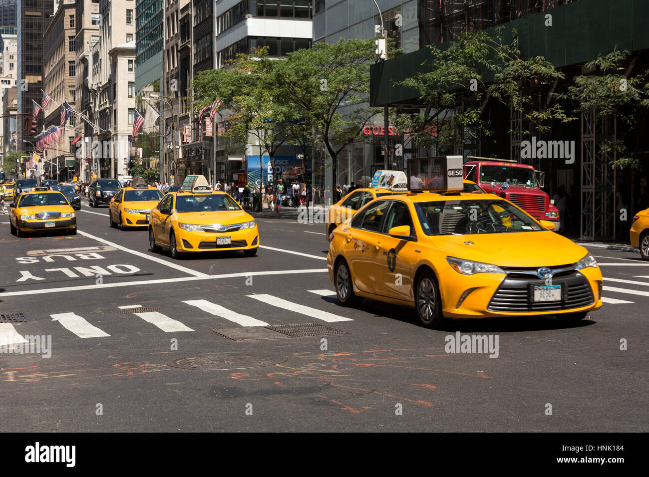 Traffic. Aug, 2016. New York City, U.S.A. Stock Photo