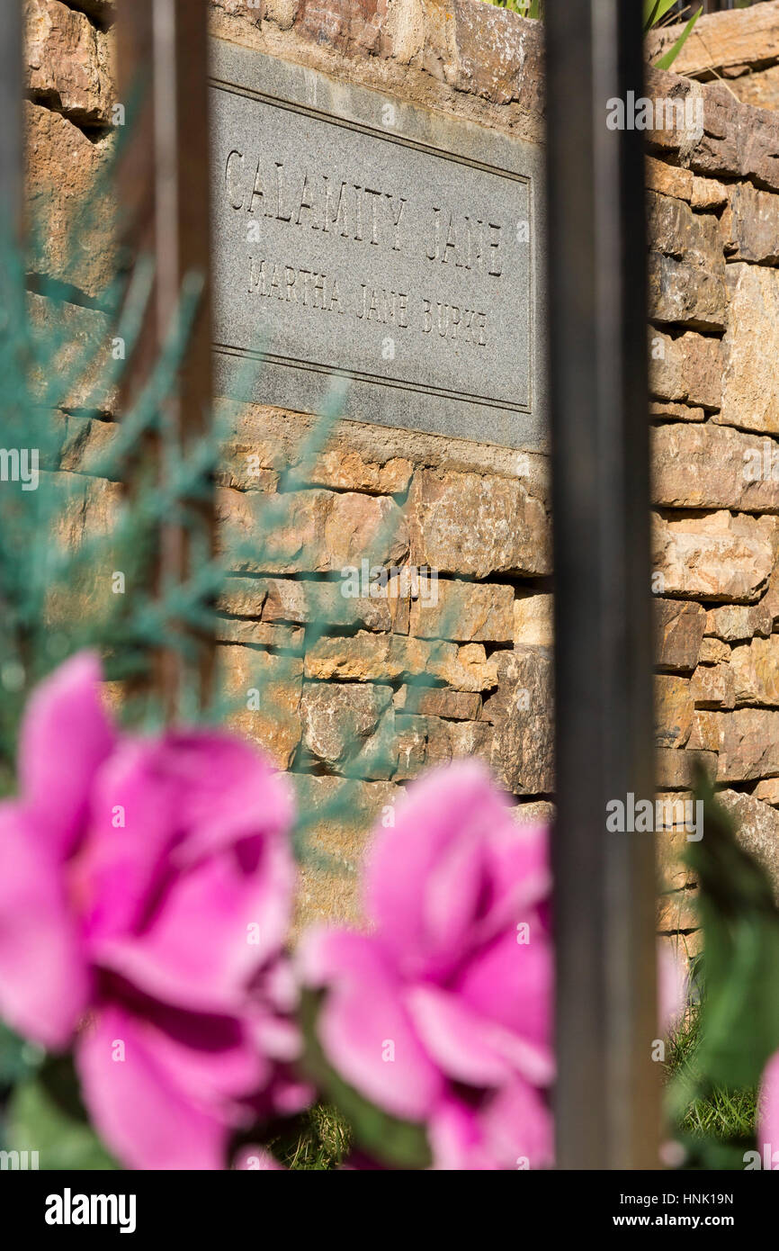 Calamity Jane grave. Sept, 2016. Deadwood, South Dakota, USA Stock Photo