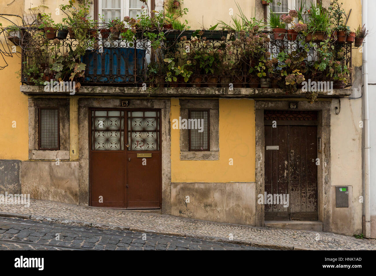 Doors, Alfama district. Lisbon, Portugal Stock Photo