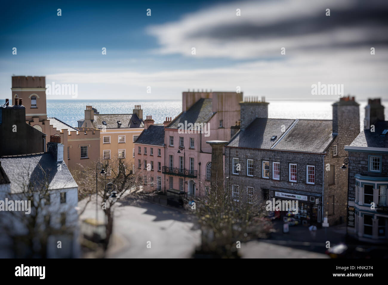 View of The Parade, Castletown, Isle of Man Stock Photo Alamy