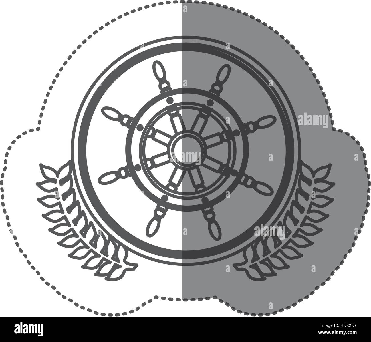 symbol rudder ships icon image, vector illustration Stock Vector Image ...