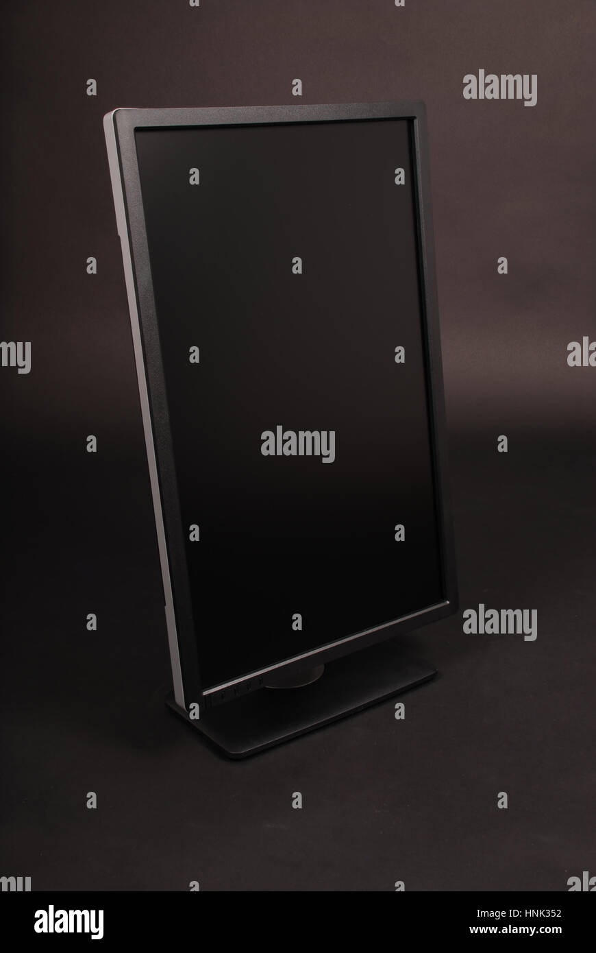 Black PC monitor white background black soft shadow (Clipping path ...