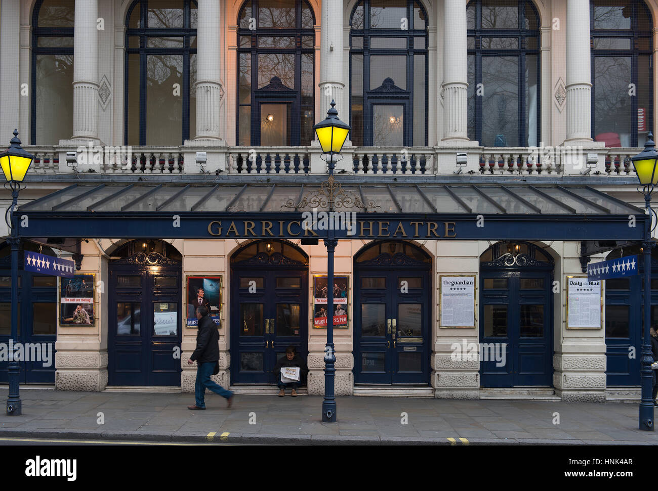 Exterior of the Garrick Theatre at Charing Cross Road in central London