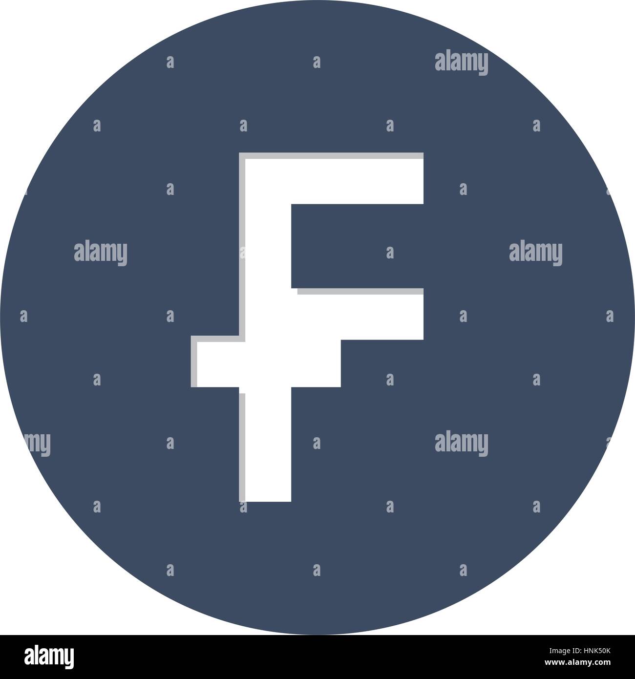 franc currency symbol icon image, vector illustration Stock Vector