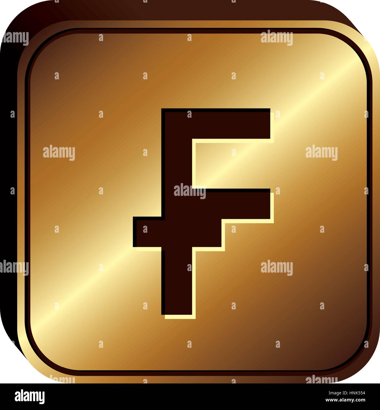 franc currency symbol icon image, vector illustration Stock Vector