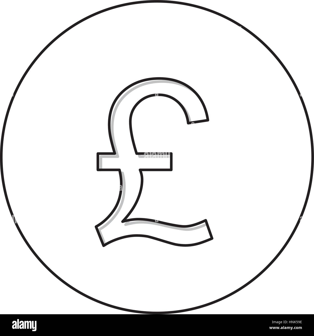 pound currency symbol icon image, vector illustration Stock Vector ...