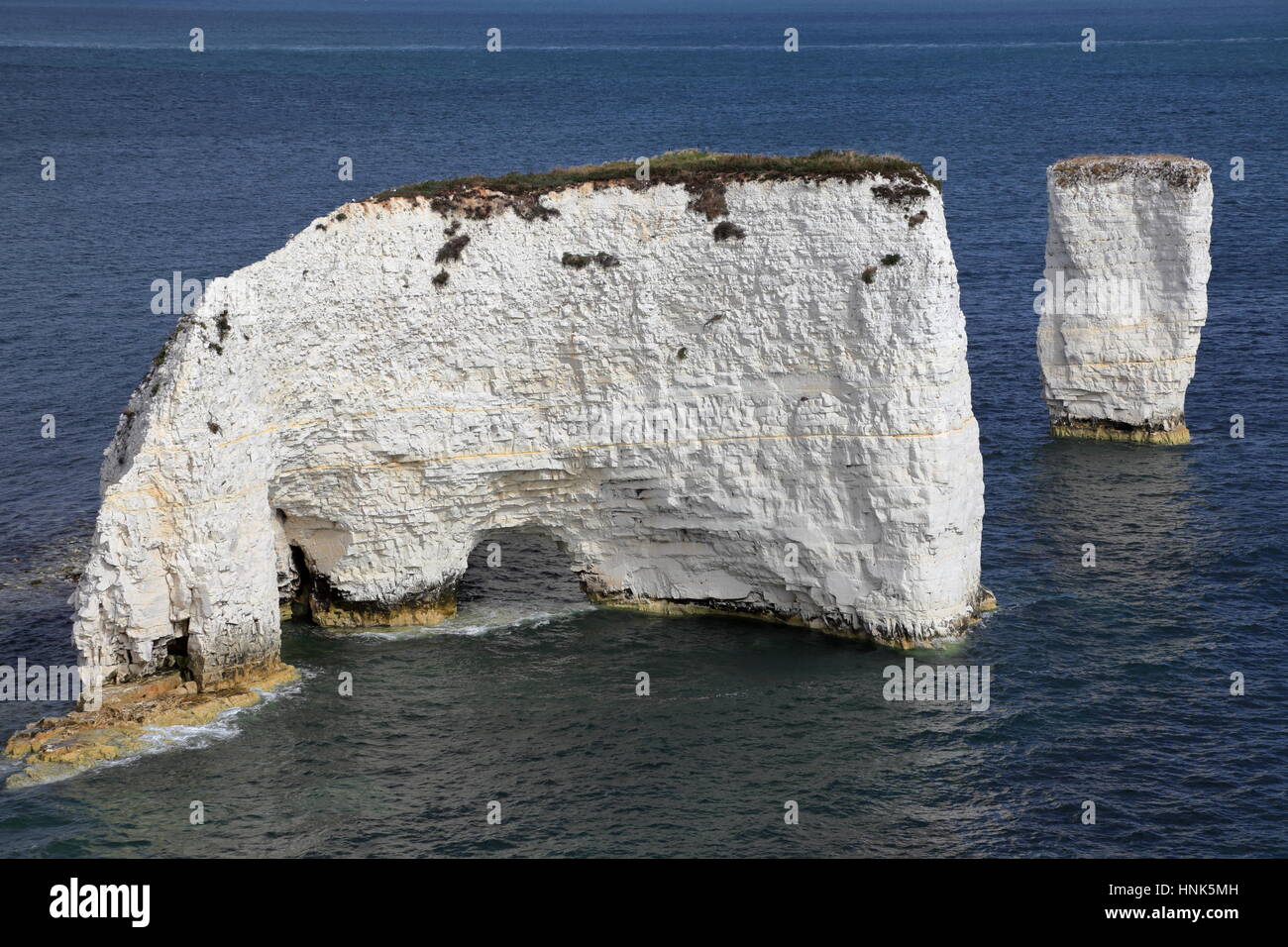 Old Harry Rocks - Striking chalk stacks extending from Handfast Point ...