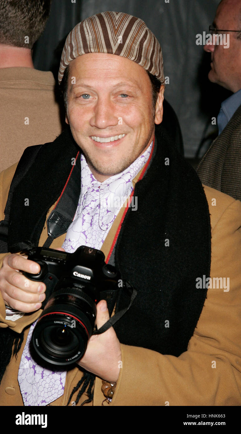 Rob Schneider with his camera arrives at the Maxim Super Bowl party at the Stone Rose at the Fairmont Scottsdale Princess in Scottsdale, AZ on Friday, Feb. 1, 2008. Photo by Francis Specker Stock Photo