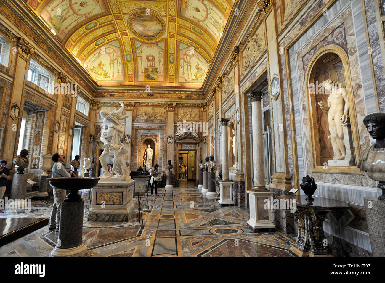 Italy, Rome, Galleria Borghese, Gian Lorenzo Bernini, marble statue of ratto di Proserpina (AD 1621-1622) Stock Photo