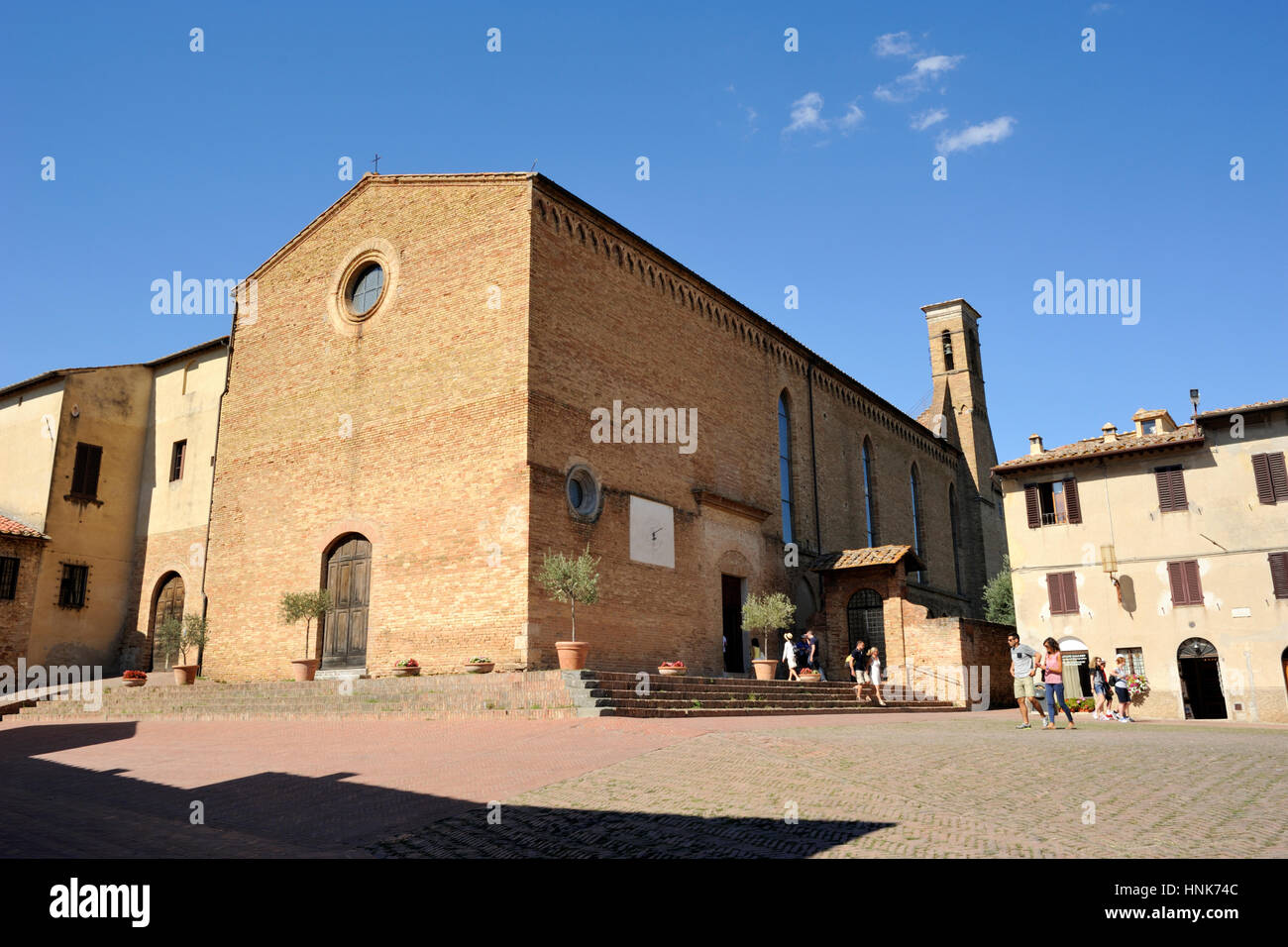 Church of St Augustine, San Gimignano, Tuscany, Italy Stock Photo