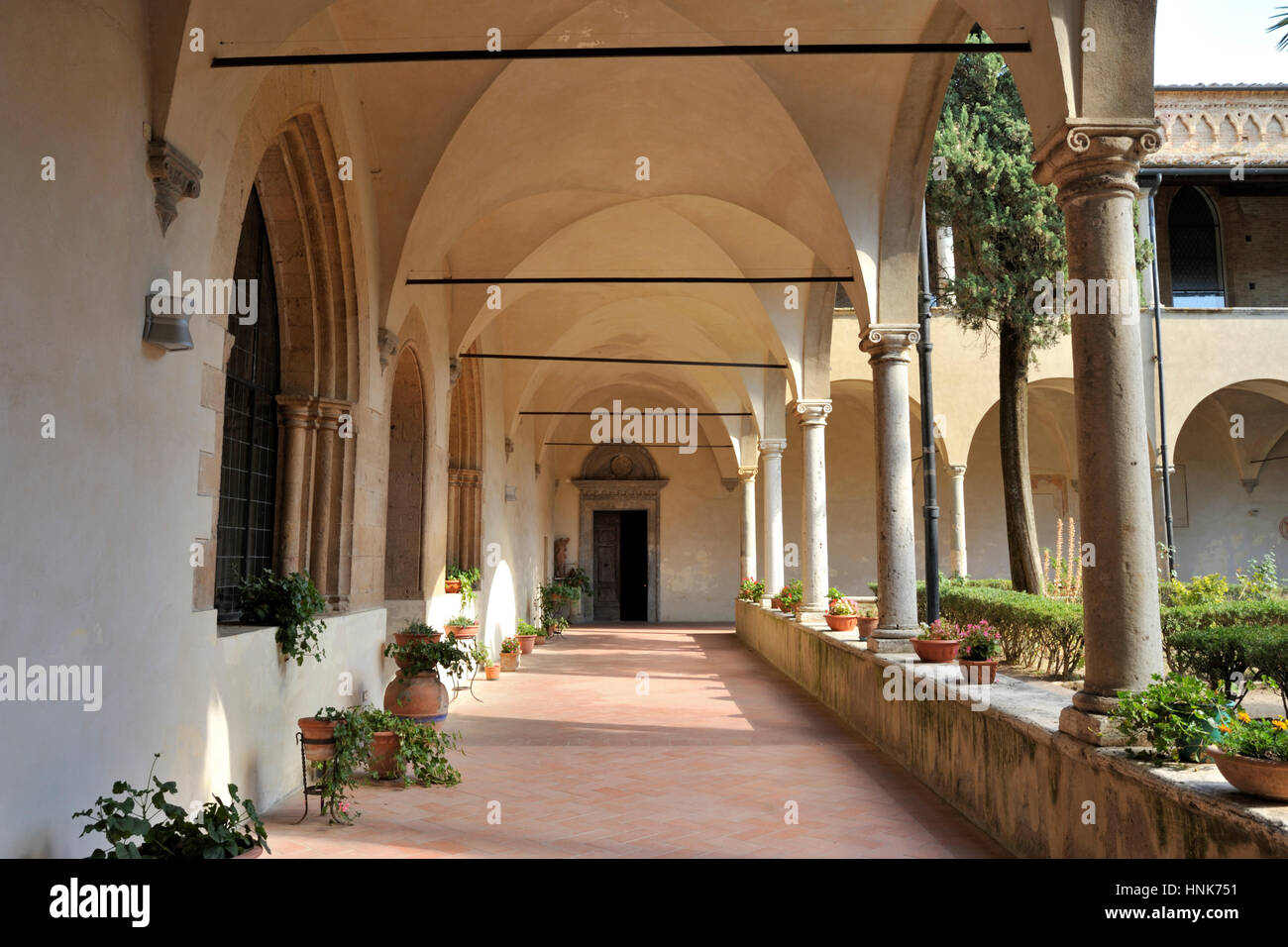 Church of St Augustine, San Gimignano, Tuscany, Italy Stock Photo