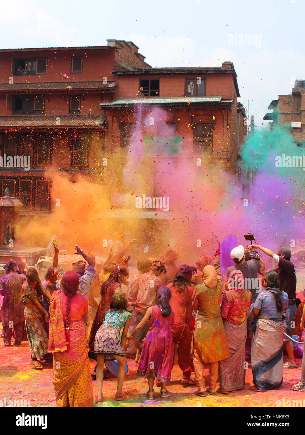 how is holi celebrated in nepal