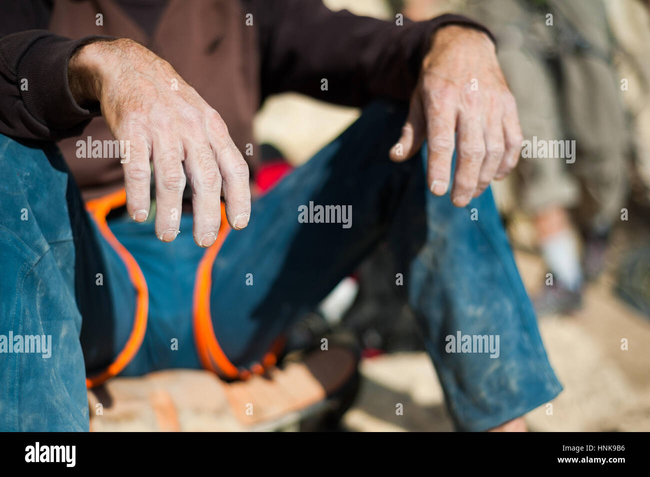 Resting face on hands hi-res stock photography and images - Alamy