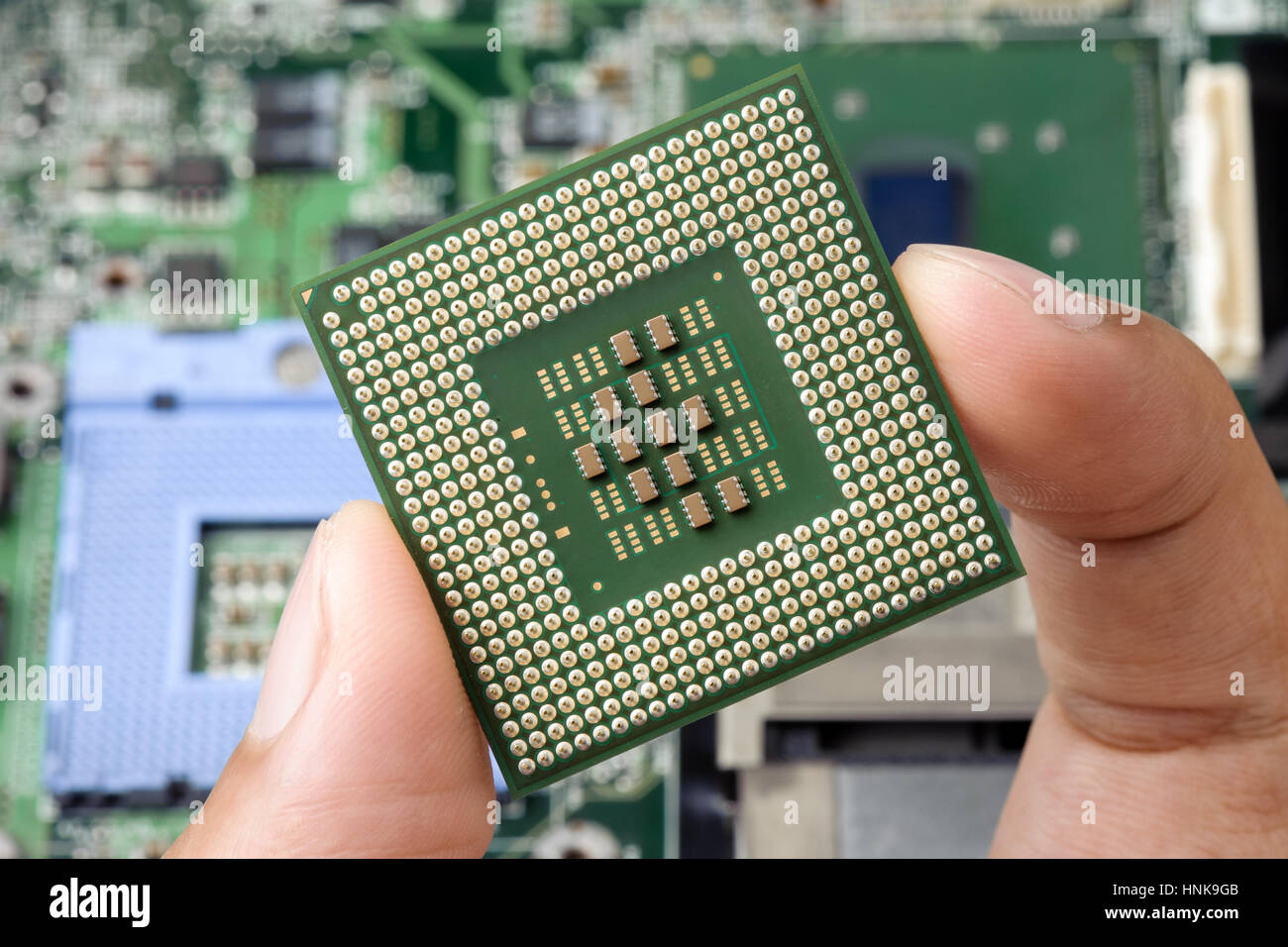 Central Processing Unit (CPU) in human hand Stock Photo - Alamy