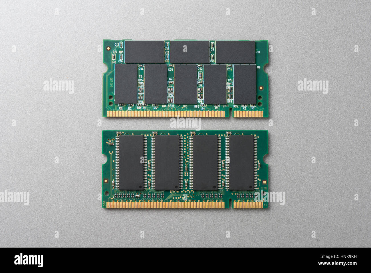 closeup details of computer memory (RAM) Stock Photo