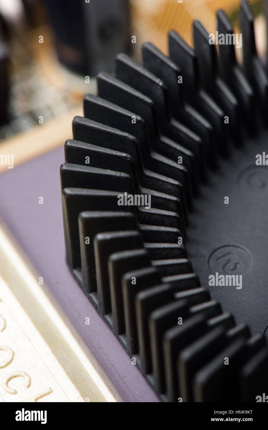 closeup details of old heatsink Stock Photo Alamy