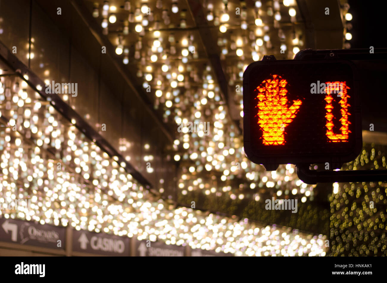 A cross walk signal in Las Vegas Stock Photo Alamy