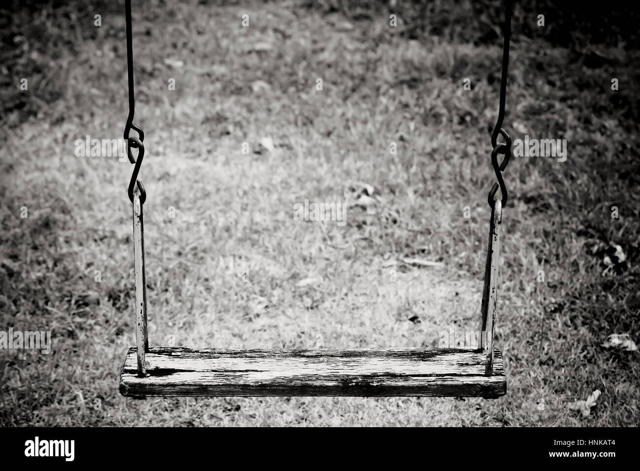 Abstract Old Swing In The Park Stock Photo