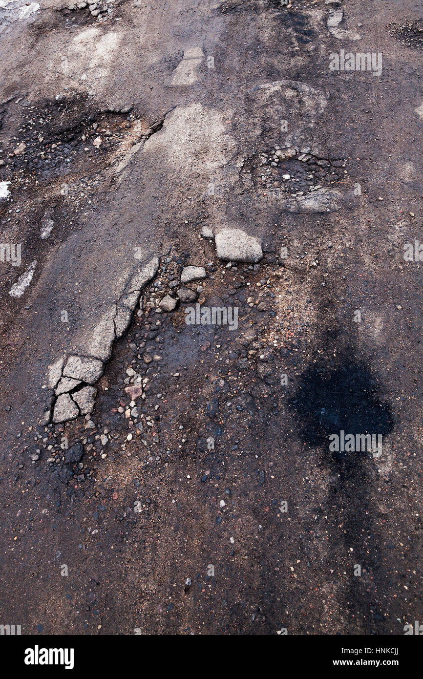 very bad road Stock Photo Alamy