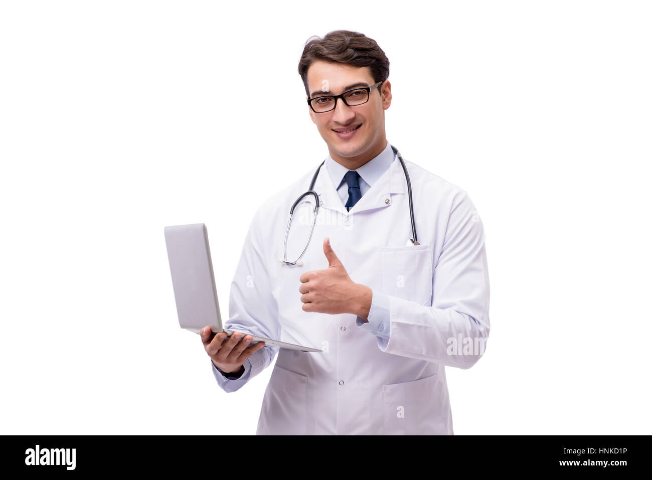 Doctor Computer Without Background Doctor with laptop isolated on white background Stock Photo - Alamy