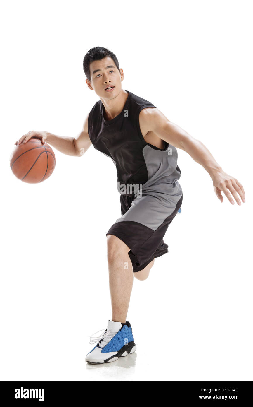 Basketball players to play basketball Stock Photo