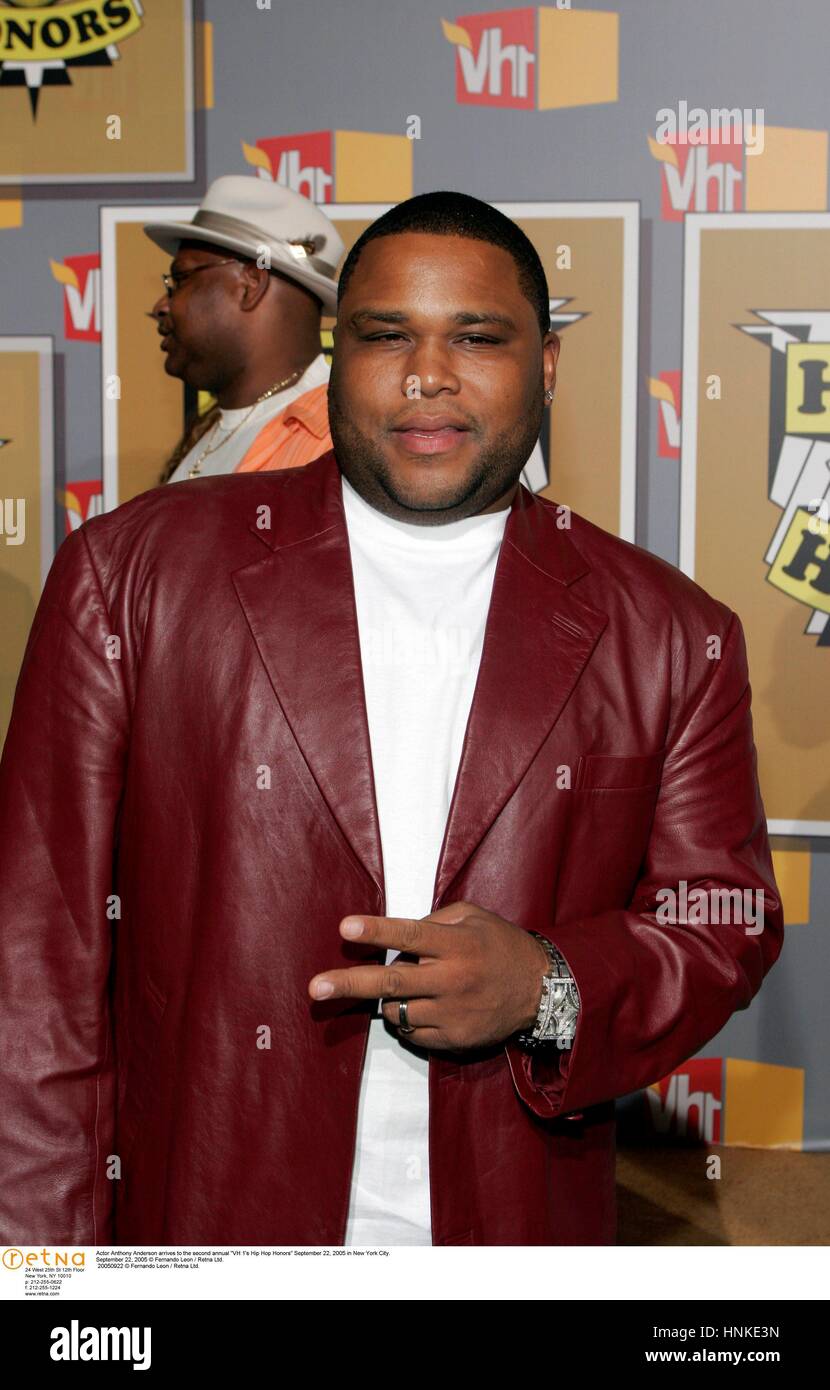 Actor Anthony Anderson arrives to the second annual 'VH 1's Hip Hop Honors' September 22, 2005 in New York City September 22, 2005 Stock Photo