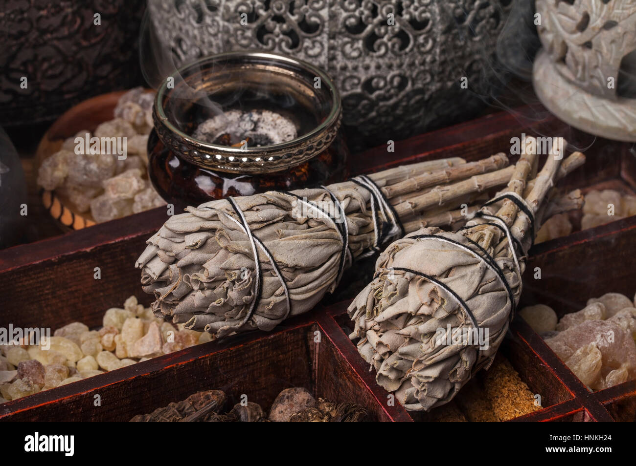 Incense of Salvia Apiana (White sage, sacred sage, bee sage, california