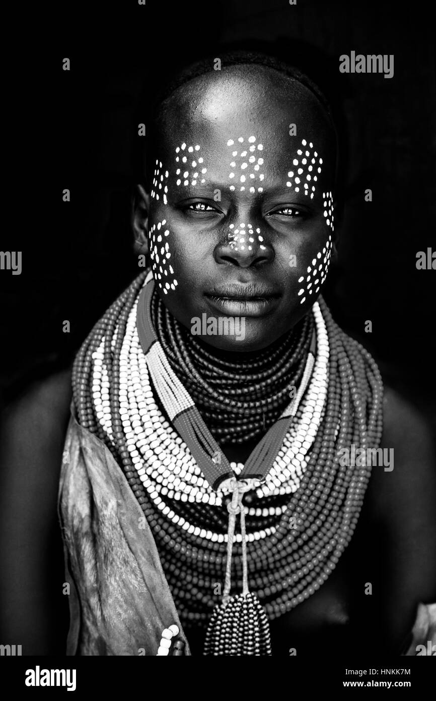Karo tribe Black and White Stock Photos & Images - Alamy