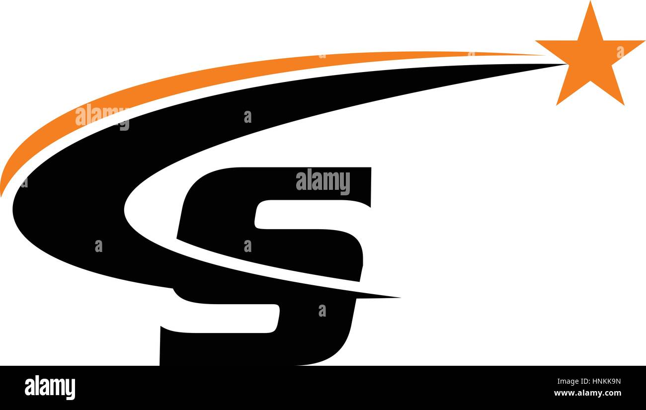 Star Swoosh Letter S Stock Vector Image & Art - Alamy
