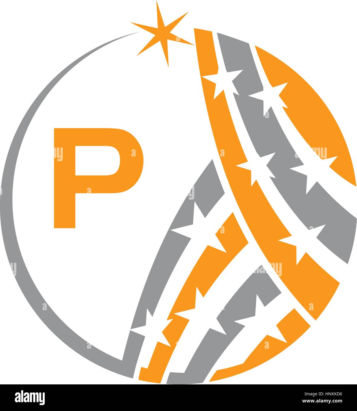 Star Swoosh Solution Initial P Stock Vector Image & Art - Alamy