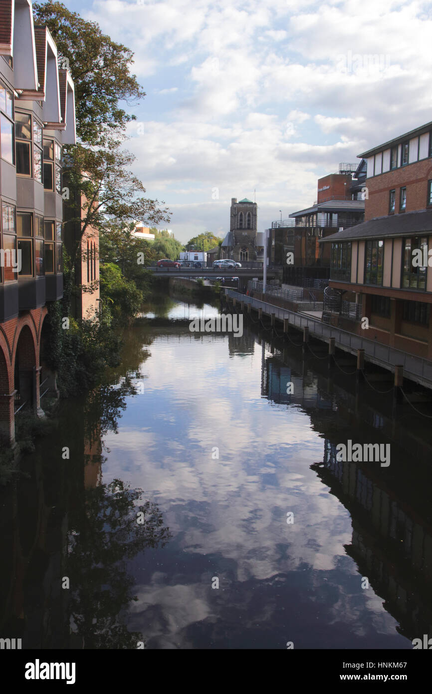 River Wey Guildford Surrey Stock Photo