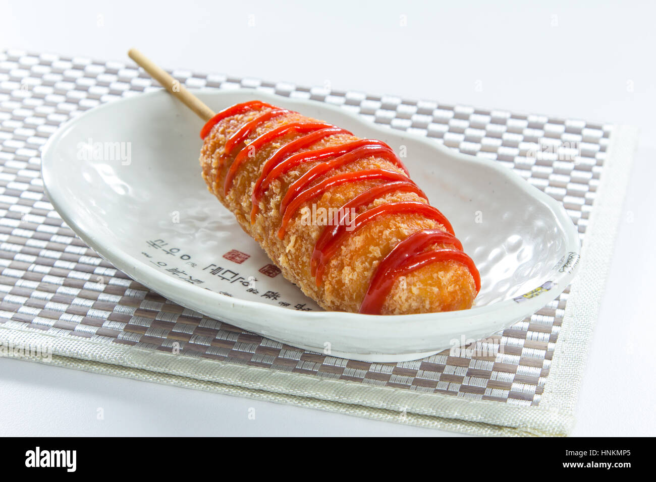 deep fried hot dog Stock Photo Alamy