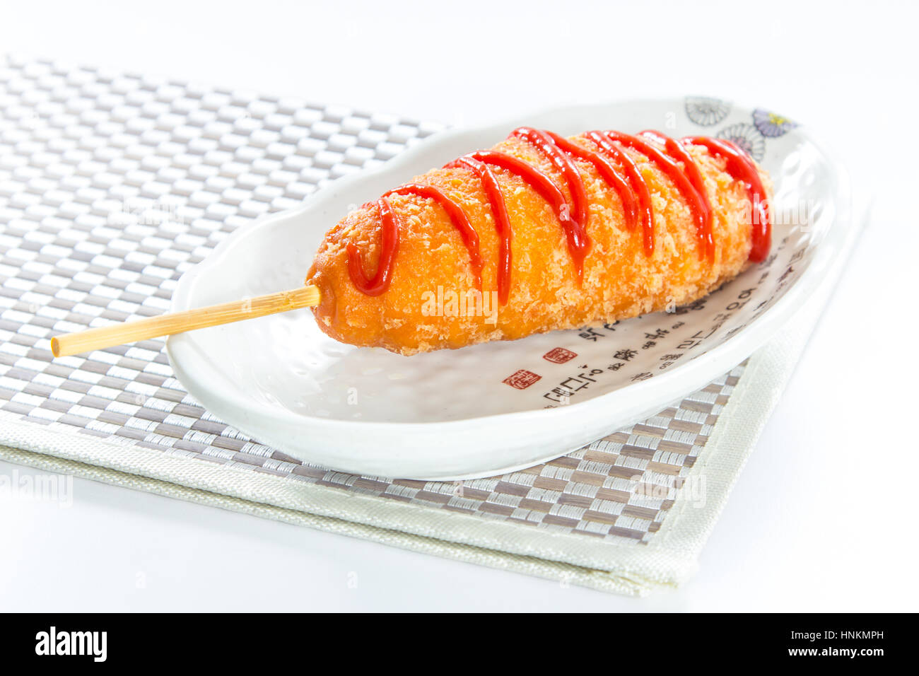 deep fried hot dog Stock Photo Alamy