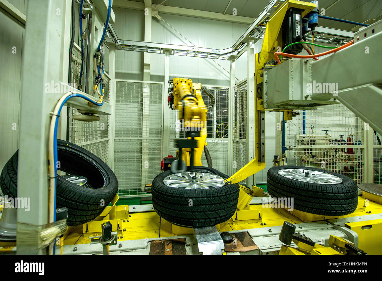 Automobile tire production line Stock Photo Alamy