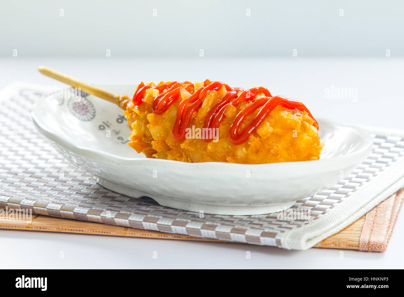 deep fried hot dog Stock Photo Alamy