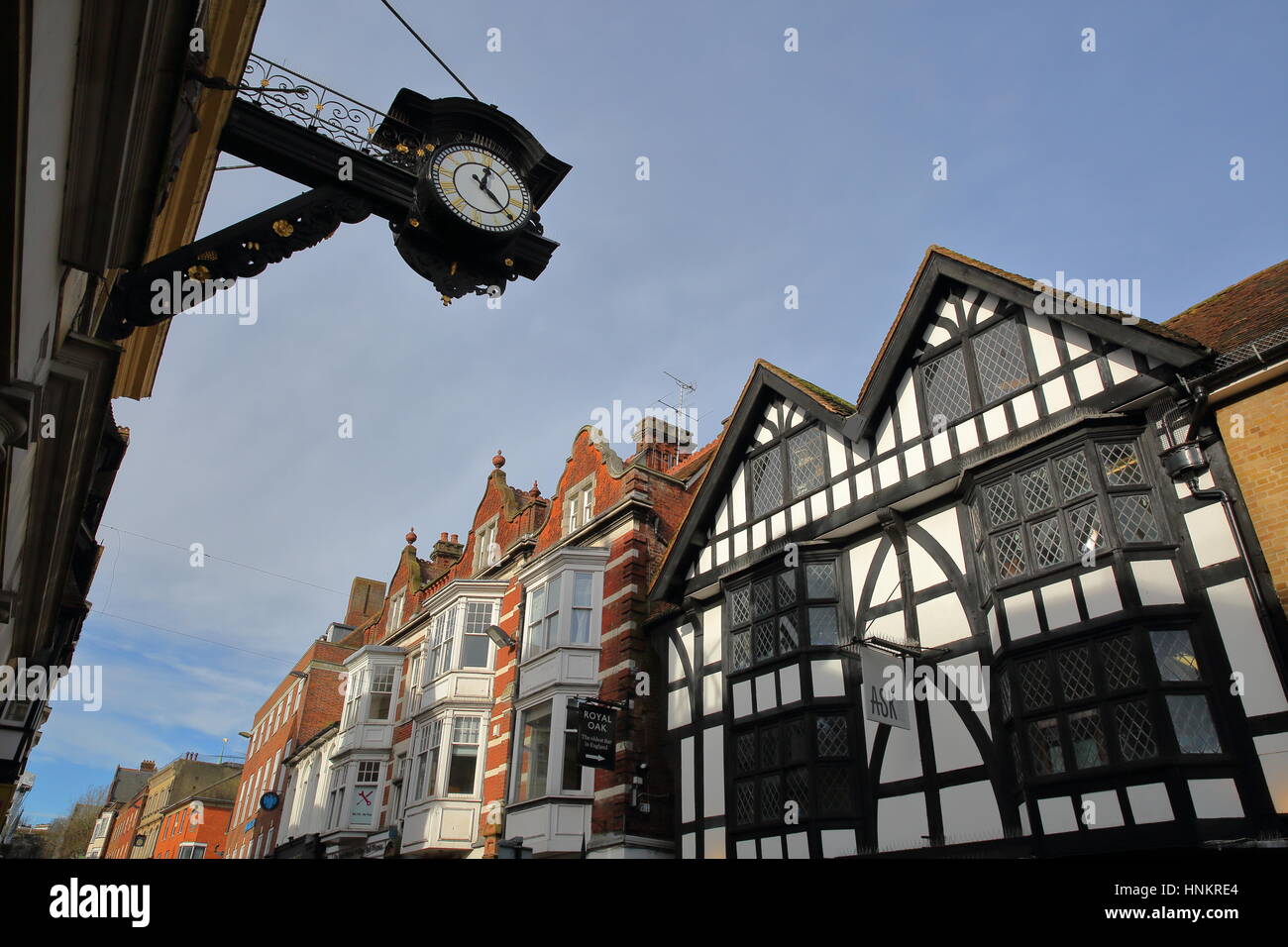 Winchester high street clock hi-res stock photography and images - Alamy