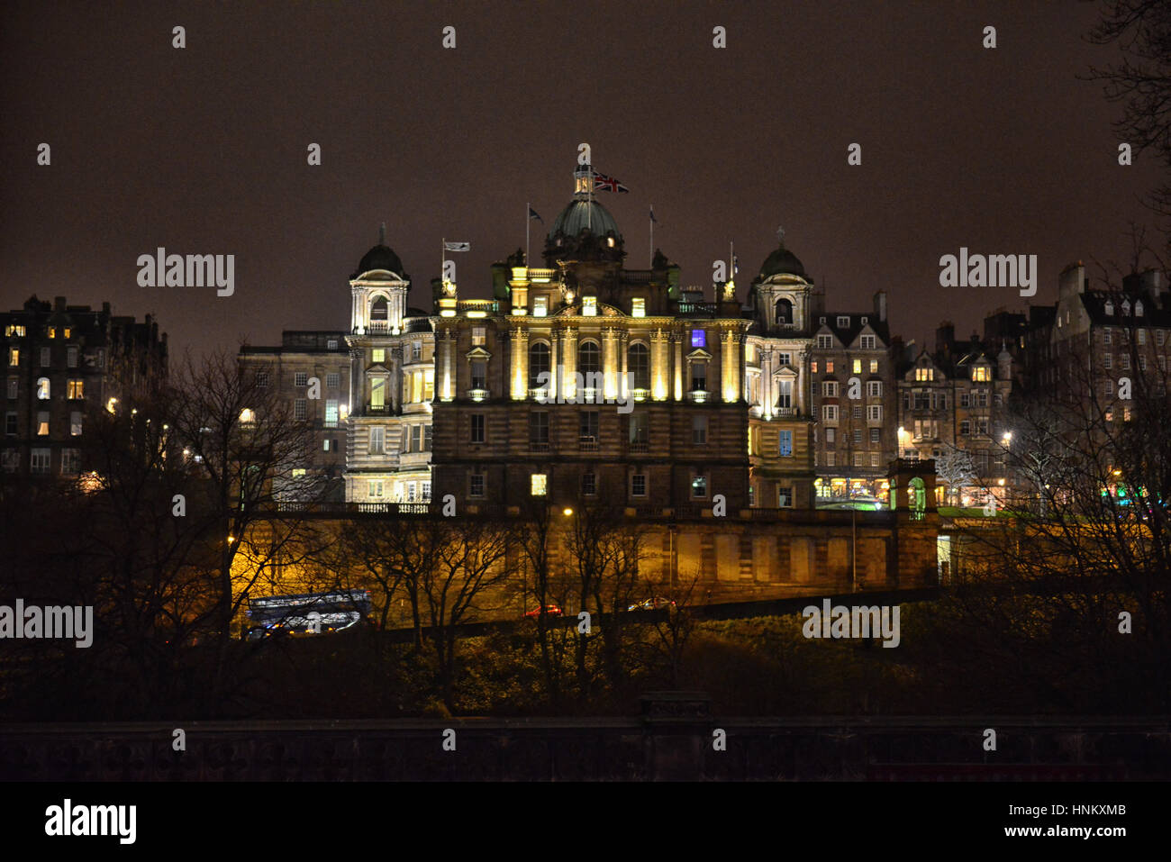 Edinburgh at Night Stock Photo