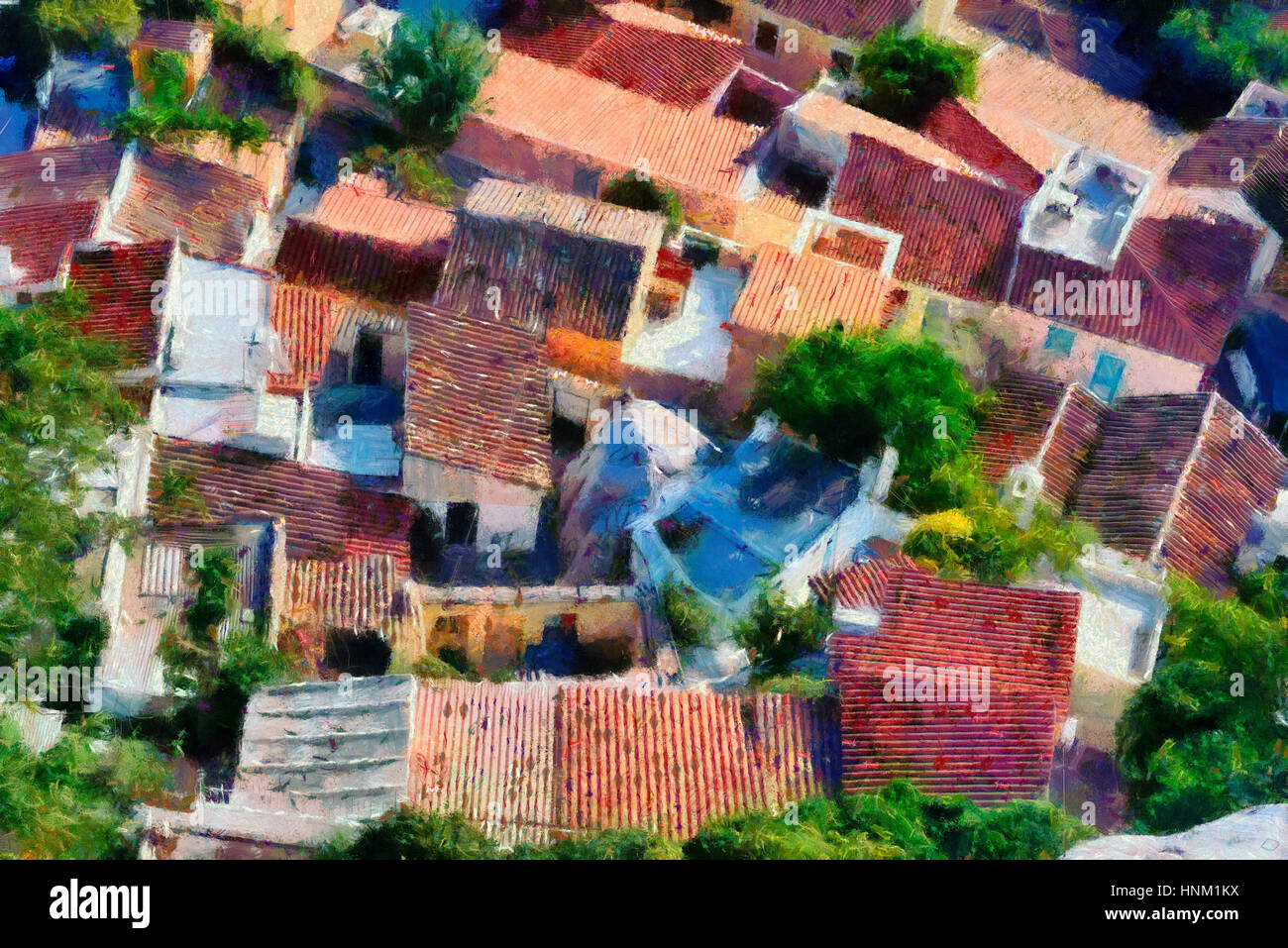 Rooftops in Plaka area of Athens, Greece Stock Photo - Alamy