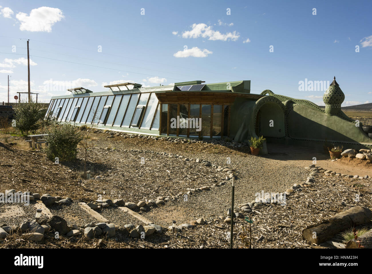 New Mexico, Taos, Rio Grande Greater World Earthship Development