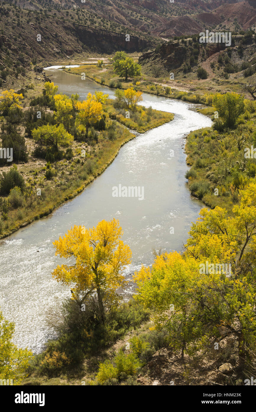 New Mexico, Chama River Basin, Chama River, tributary of Rio Grande Stock Photo