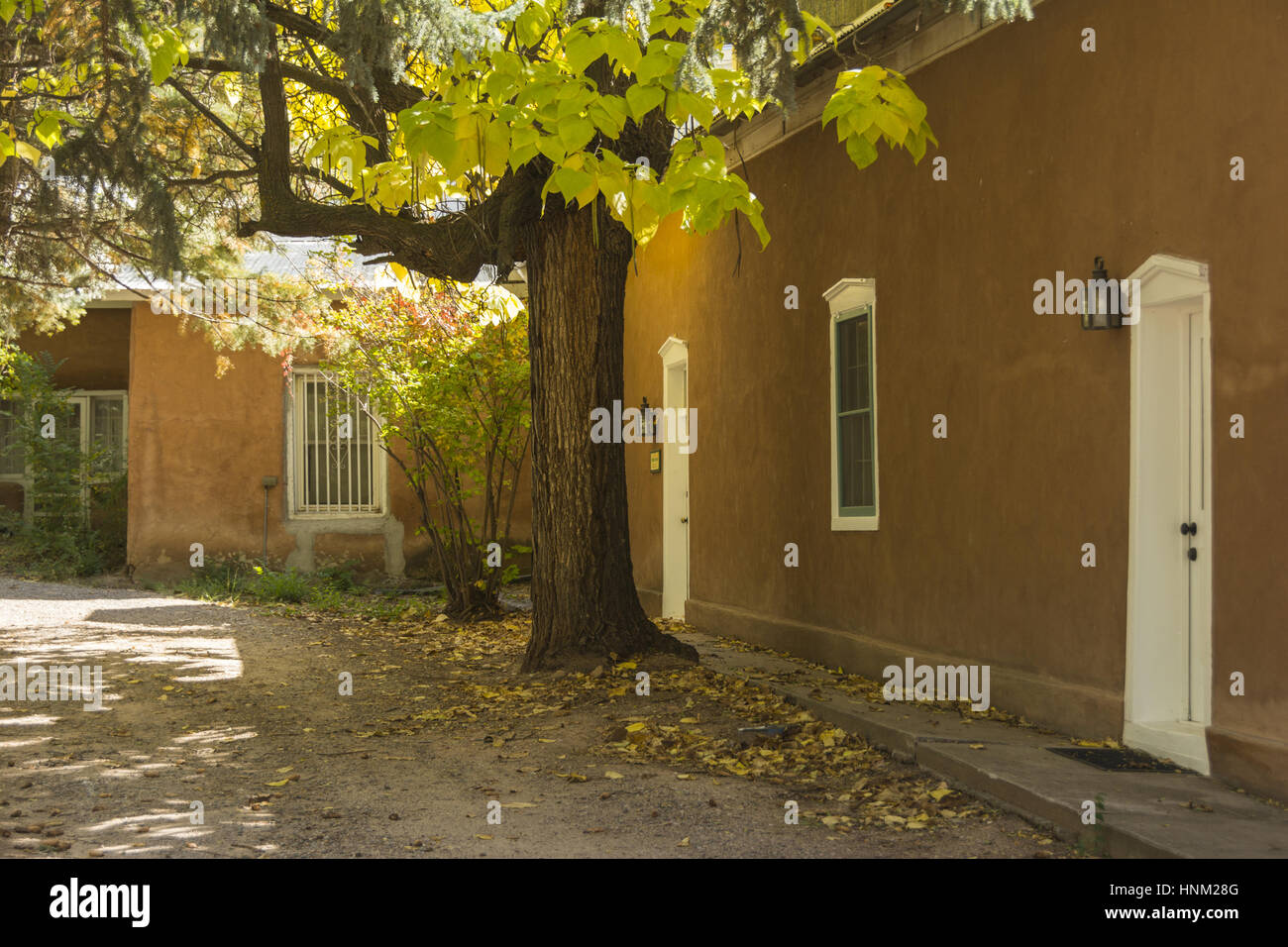 New Mexico, High Road to Taos Scenic Byway, Chimayo, street scene Stock