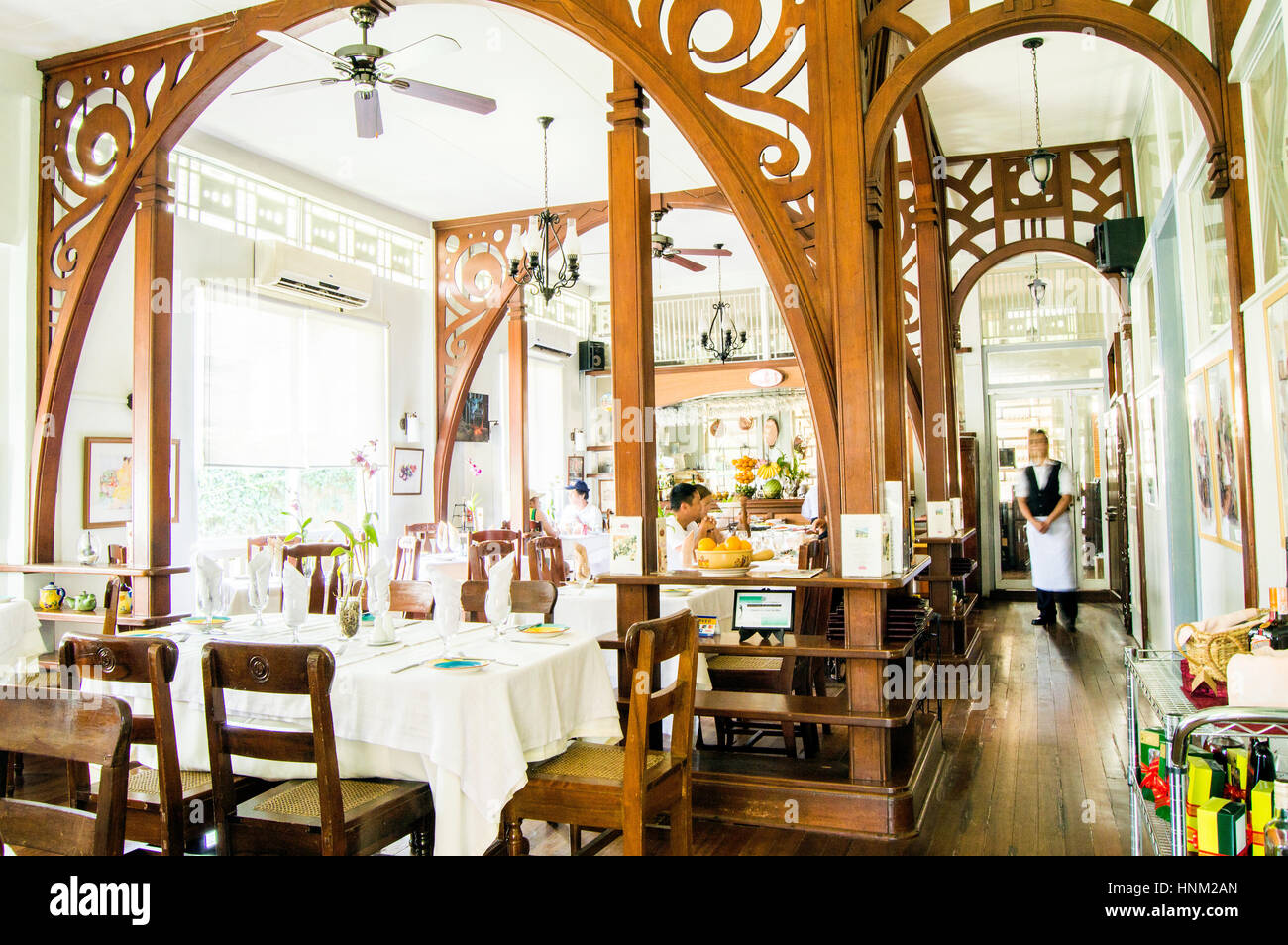 Oboza Heritage House cafe, Rizal Street, Davao, Davao Del Sur, Philippines Stock Photo