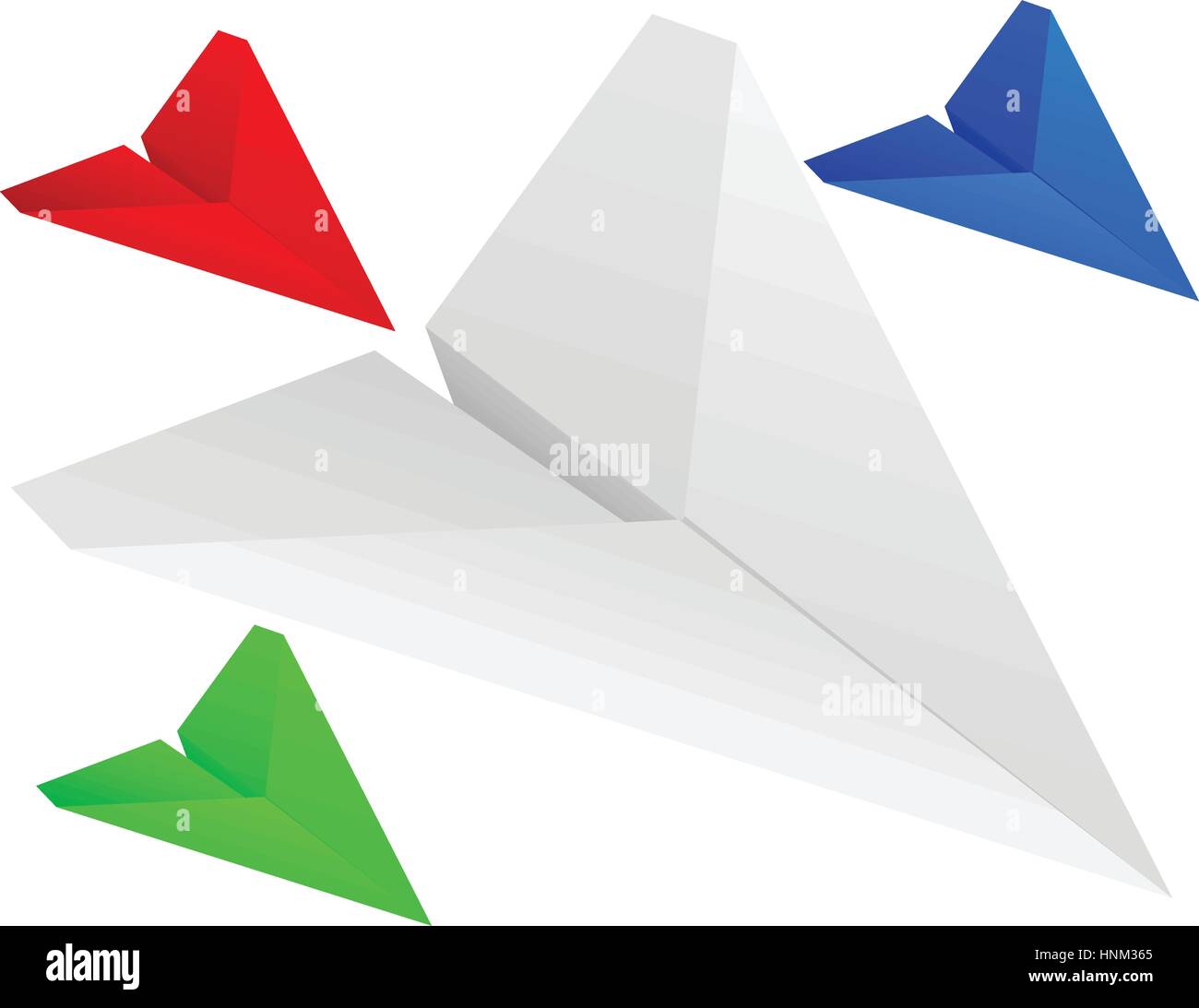 Origami paper airplane on a white background Stock Vector Image &amp; Art ...