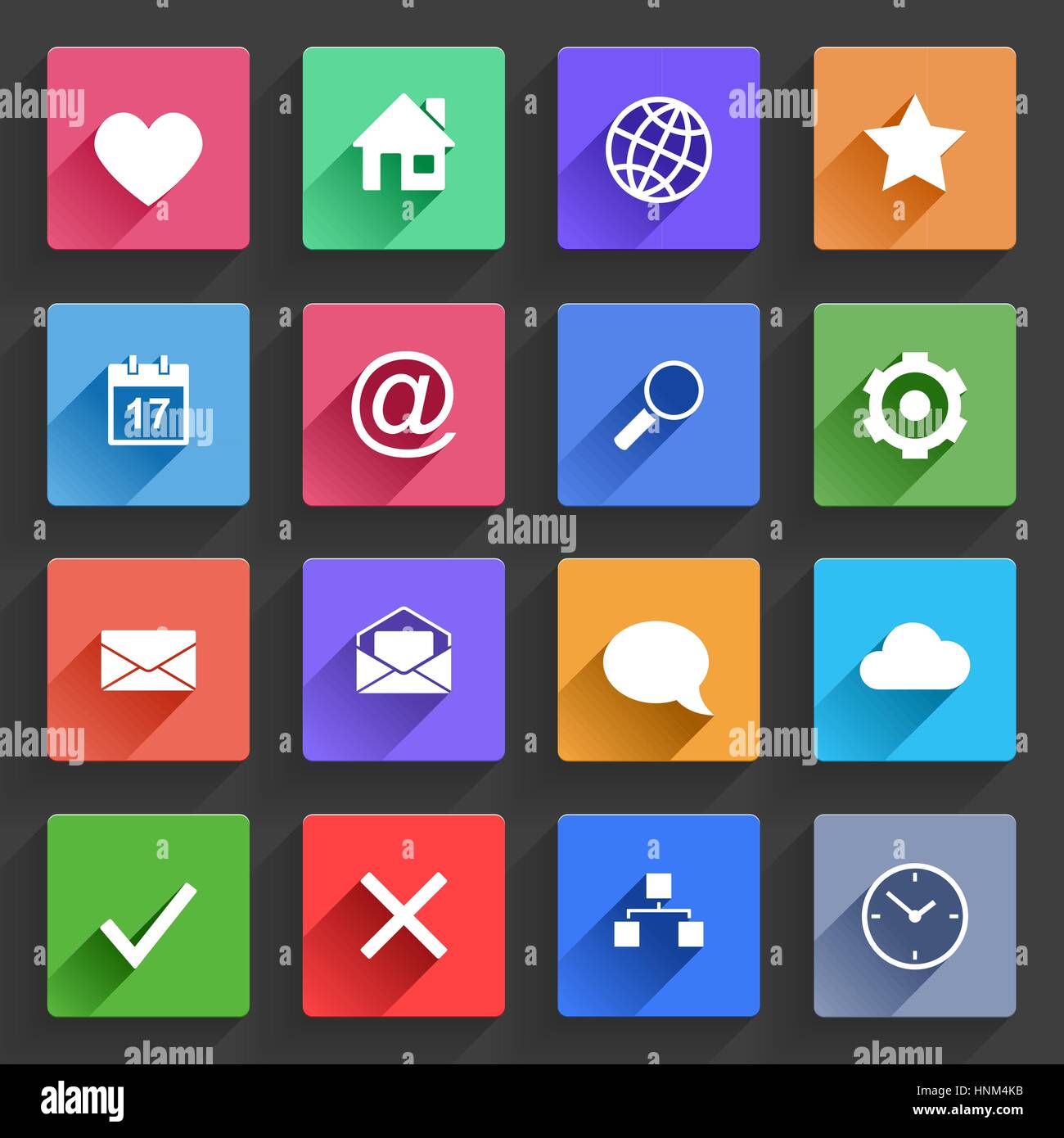 Vector Application  Icons Set in Flat Design with Long Shadows Stock Vector Image & Art Alamy